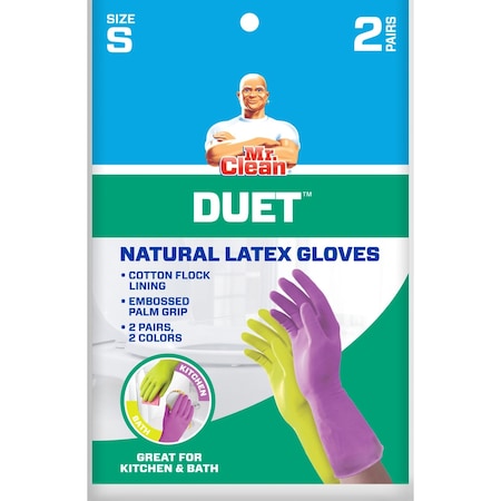 Mr. Clean Mr. Clean Duet Latex Cleaning Gloves S Assorted 2 pair 243092